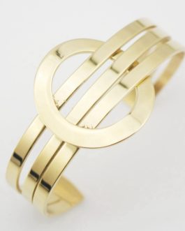 Bracelete Aço Hipoalergênico Lines Gold