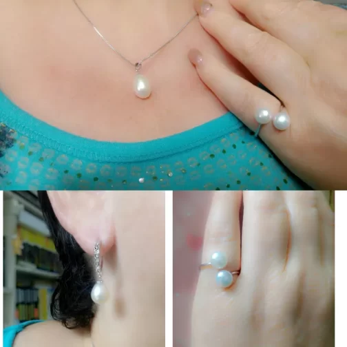 Conjunto Pérolas Naturais e Prata 925 Dulce Clean - Image 8