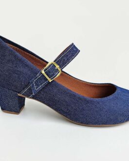 Scarpin Boneca Denim Fivela Chic – Em Jeans!