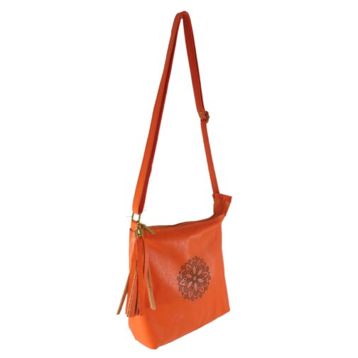 Bolsa Transversal Mandala Essence em Couro