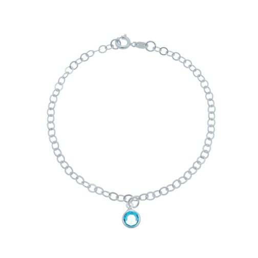 Pulseira de Prata 925 Elo Português Com Ponto de Luz 18cm