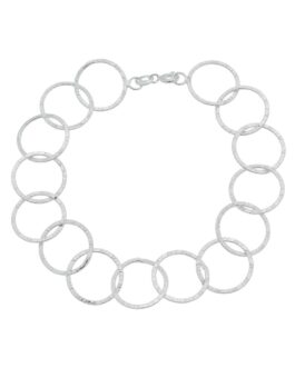 Pulseira Prata 925 Elos Com Algarismos Romanos 18cm