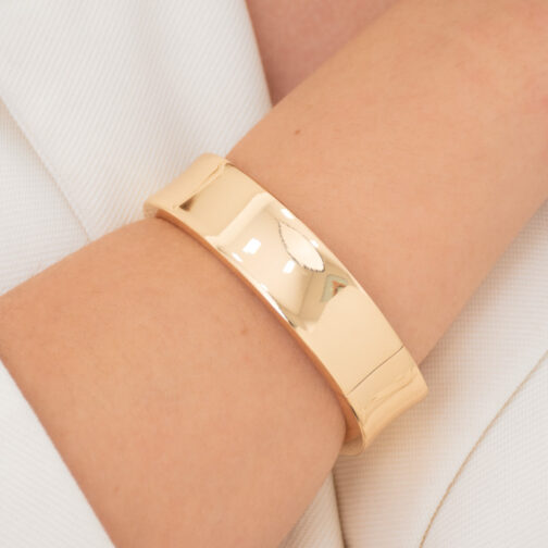 Pulseira Bracelete Ouro Inspire - Banho Ouro 18k ou Ródio