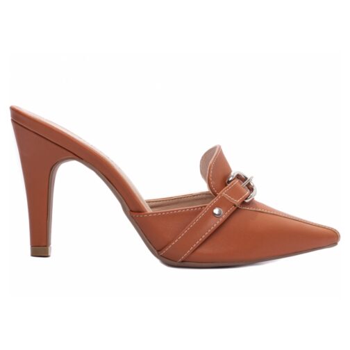 Scarpin Mule Elegance com Fivela Caramelo - Image 5