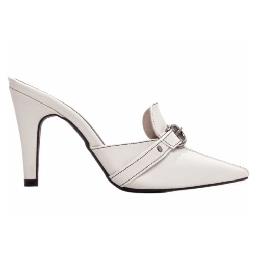 Scarpin Mule Elegance com Fivela Off White - Image 5